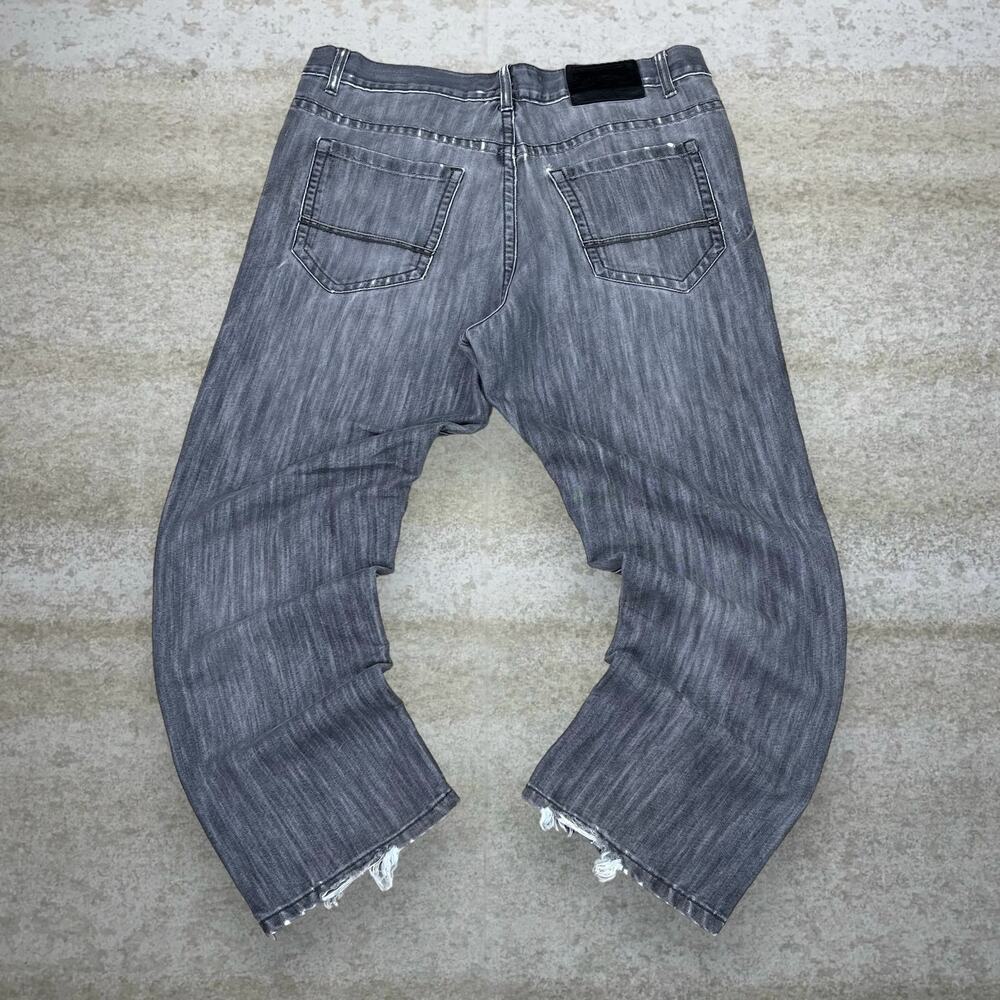 Vintage Y2K South Pole Skater Jeans 36x30 Baggy Wide Leg Smoke Grey Wash Rap
